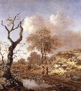 WYNANTS, Jan A Hilly Landscape wer oil painting on canvas
